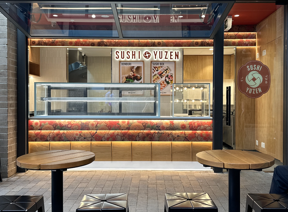 Sushi Yuzen storefront and counter at The Rocks